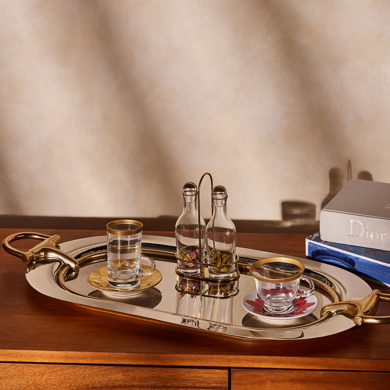 villari peacock cappuccino cup   saucer red