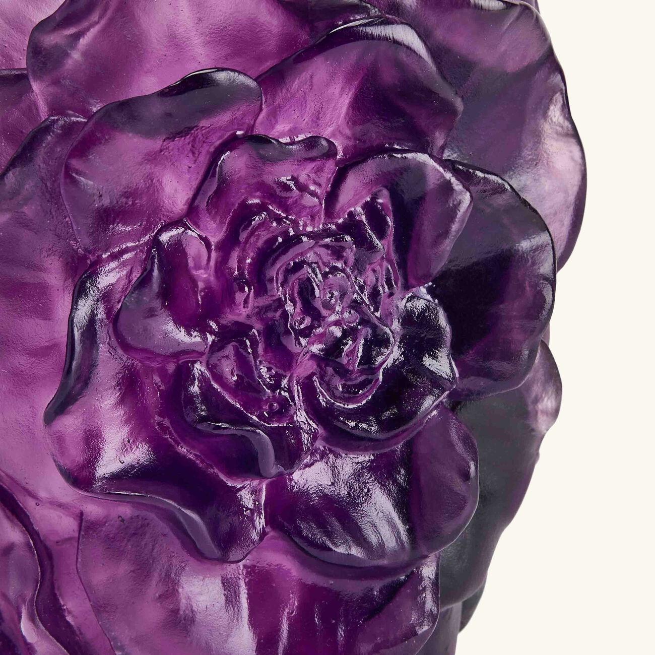 daum camellia vase small violet
