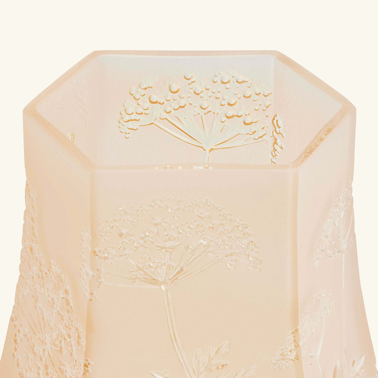 lalique ombelles vase medium gold