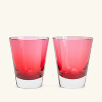 baccarat mosaique drinking glass red set of 2