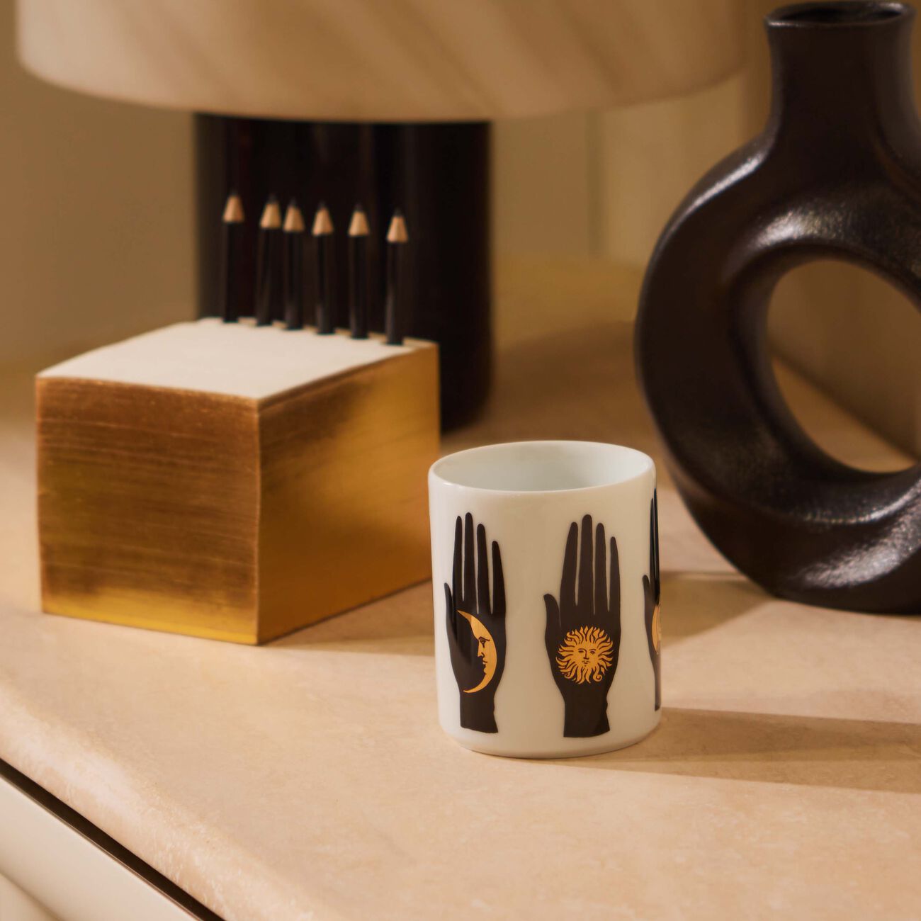 Silhouette Di Mani Pencil Holder fornasetti silhouette di mani pencil holder