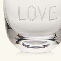 ABC Love Drinking Glass Clear ruckl abc love drinking glass clear