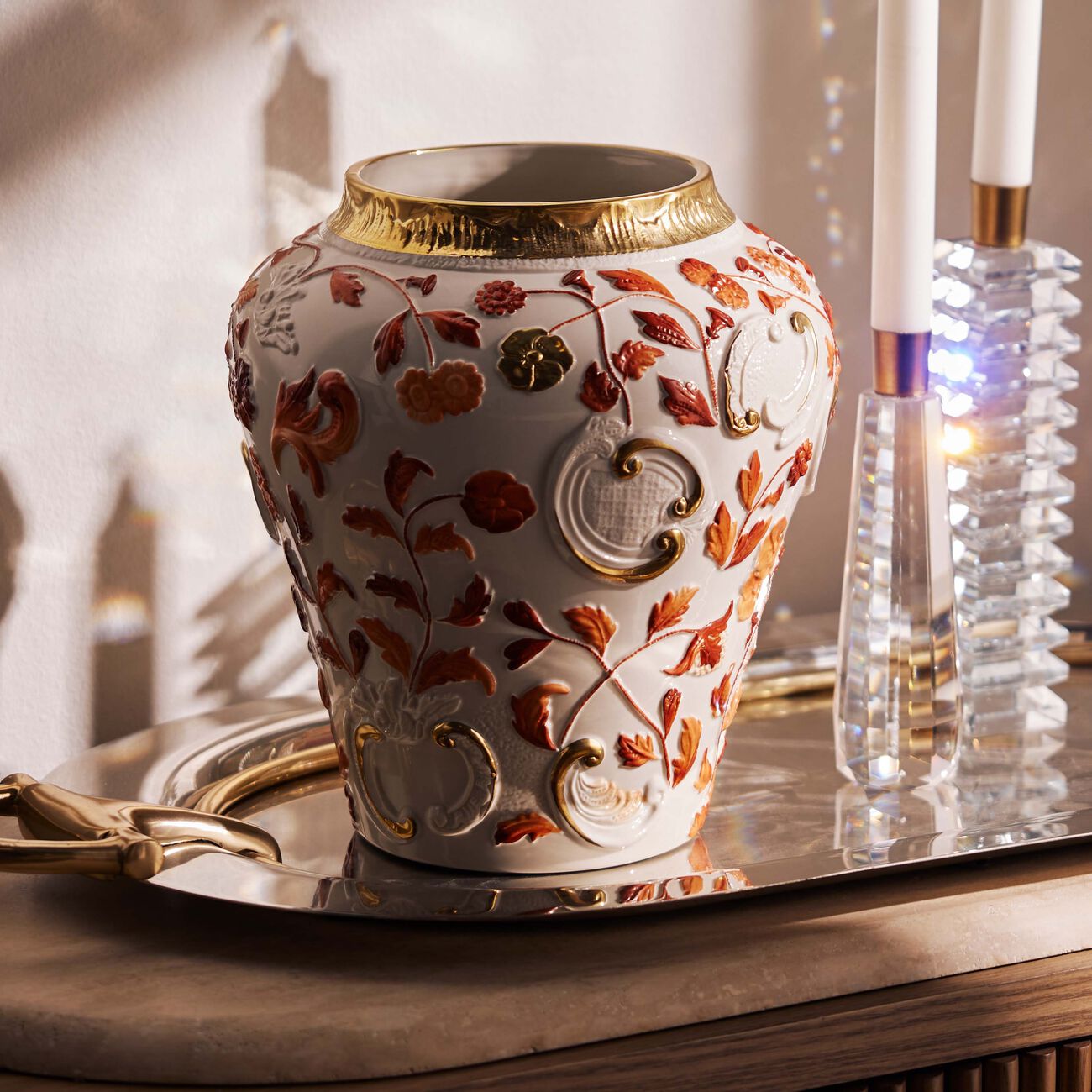 فيلاري مزهرية تاورمينا صغيرة باللون الأحمر