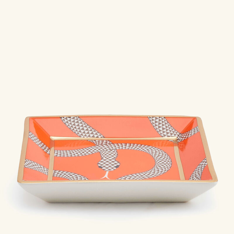 Eden Trinket Tray Rectangular Small Orange Set Of 4 jonathan adler eden trinket tray rectangular small orange set of 4