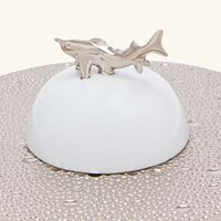 برناردو طبق الضيافة إكيوم دائري باللون الفضي 18 سم