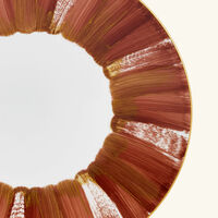 marie daage panache dessert plate round dark orange 21cm