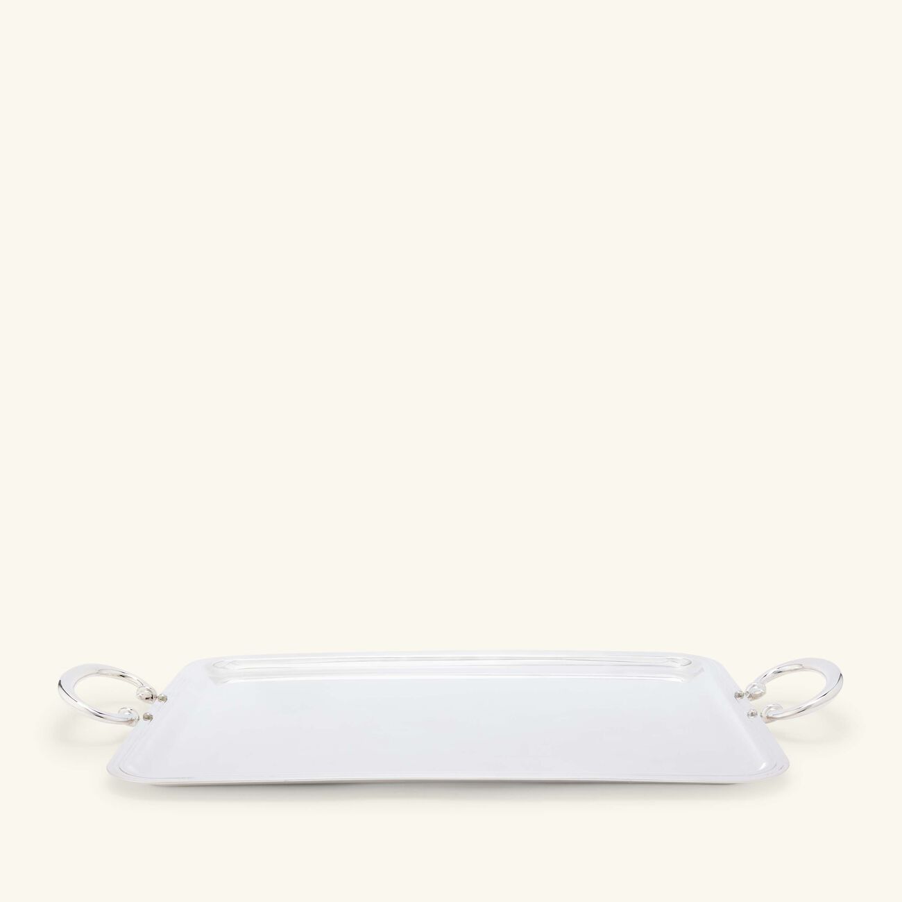 كريستوفل صينية الضيافة آلبي مستطيلة كبيرة مطلية بالفضة مع مقبضين