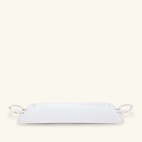 كريستوفل صينية الضيافة آلبي مستطيلة كبيرة مطلية بالفضة مع مقبضين