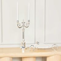 christofle malmaison two light candelabra silver plated