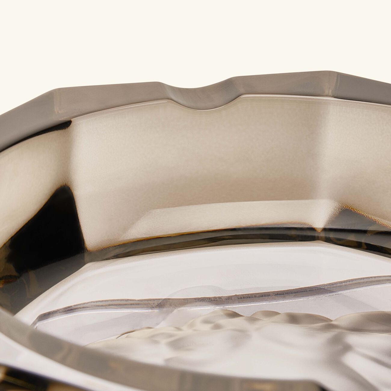 فيرساتشي منفضة كريستال ميدوزا هيز ثمانية الزوايا صغيرة رمادية