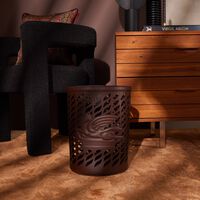 etro drill waste basket dark brown