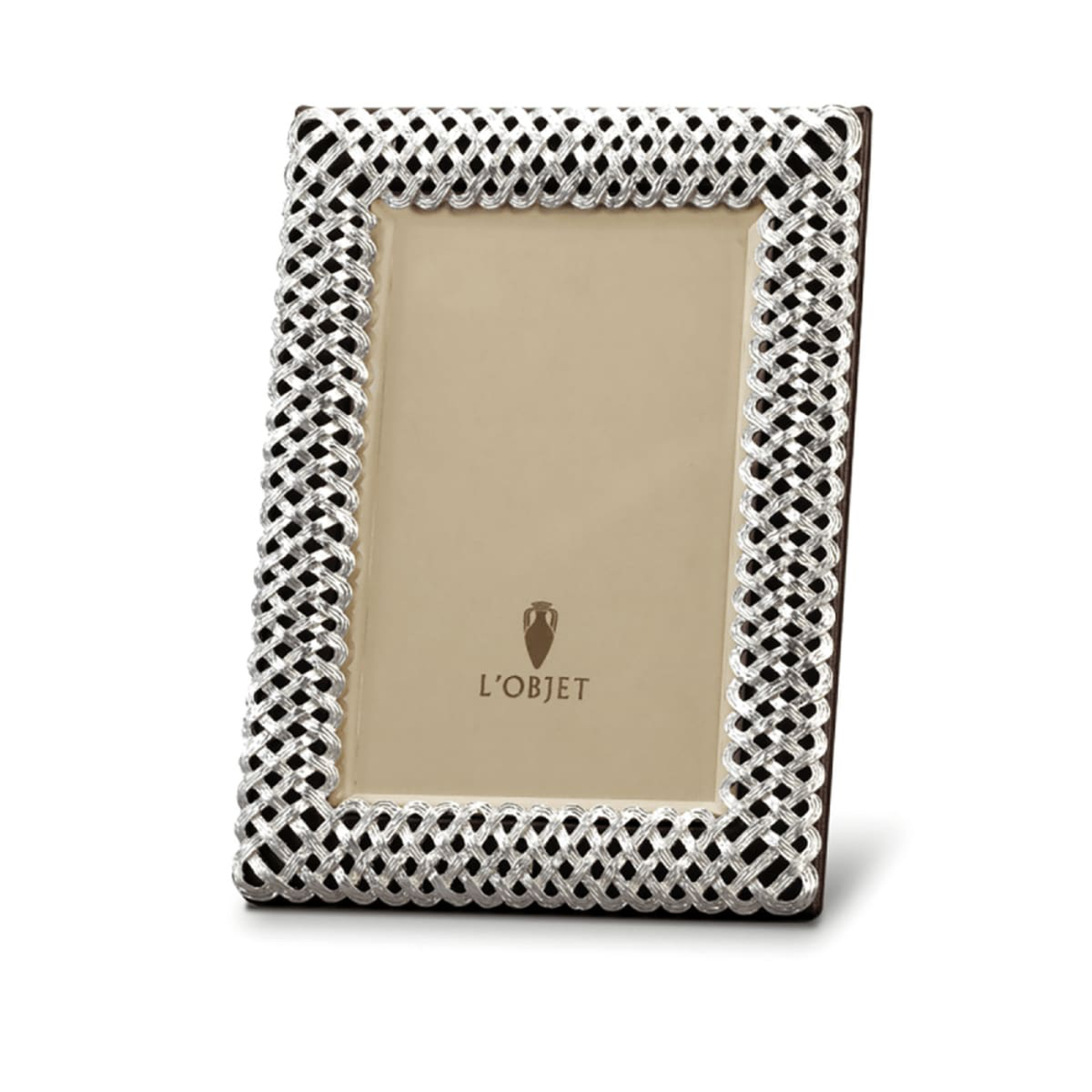 l objet braid picture frame silver plated 13x18cm