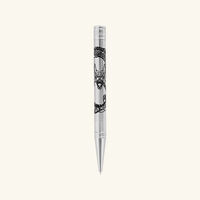 st dupont line d initial ballpoint pen black