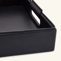 رالف لورين هوم صينية الضيافة وايت كبيرة مستطيلة سوداء