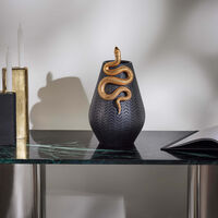 Snakes Vase Small Black lladro snakes vase small black