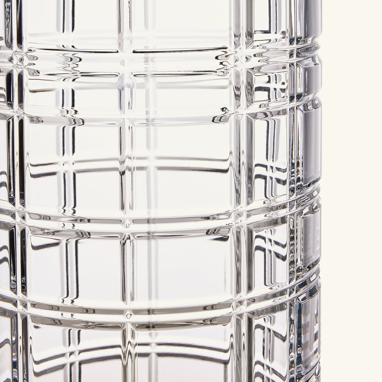 Hudson Plaid Vase Medium Clear ralph lauren home hudson plaid vase medium clear