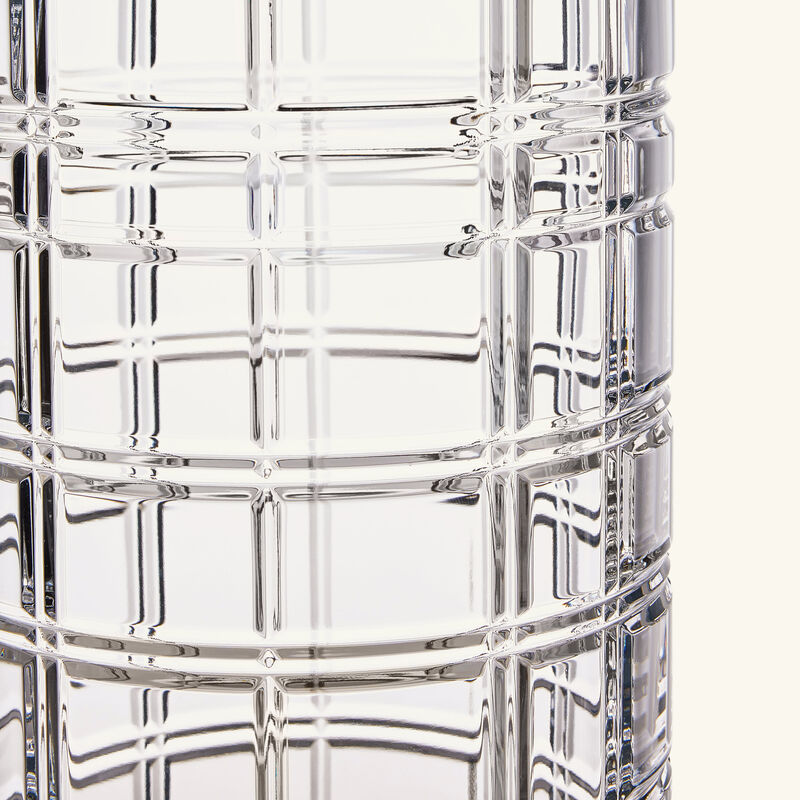 Hudson Plaid Vase Medium Clear ralph lauren home hudson plaid vase medium clear