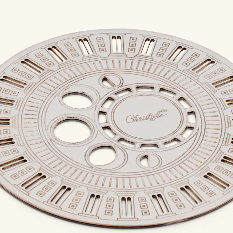 christofle r ve cosmique coaster silver plated set of 2