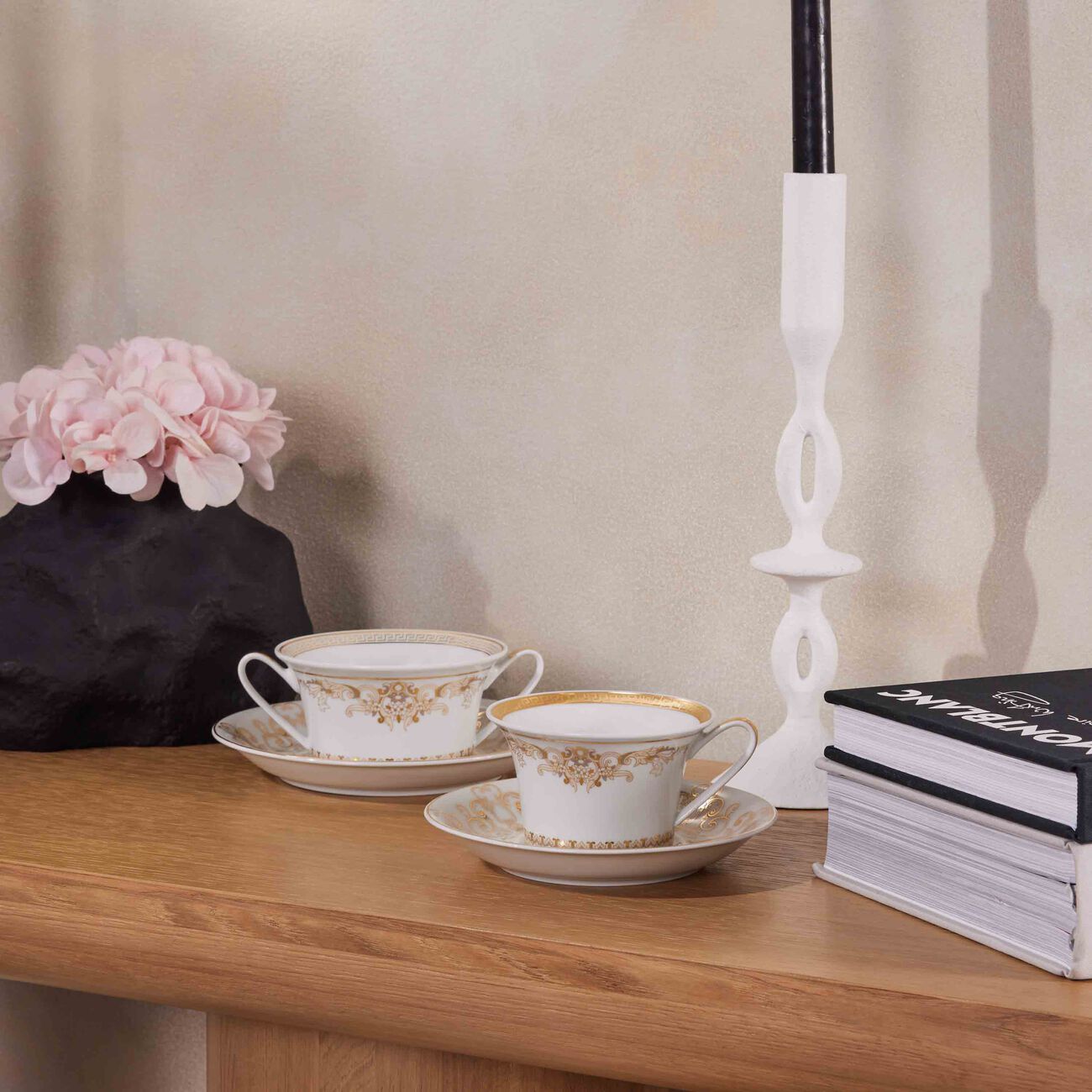 Medusa Gala Gold Tea Cup & Saucer White versace medusa gala gold tea cup saucer white