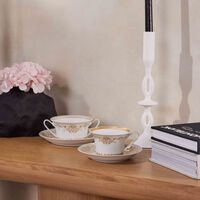 Medusa Gala Gold Tea Cup & Saucer White versace medusa gala gold tea cup saucer white