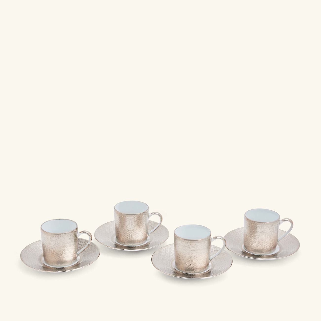Divine Coffee Cup & Saucer White Set Of 4 bernardaud divine coffee cup saucer white set of 4