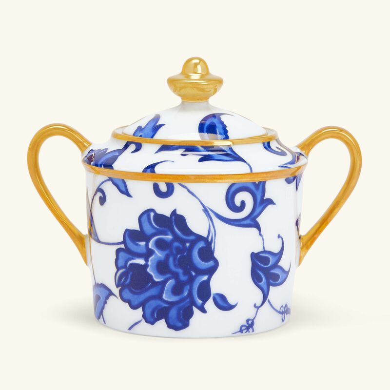 bernardaud prince bleu sugar bowl blue