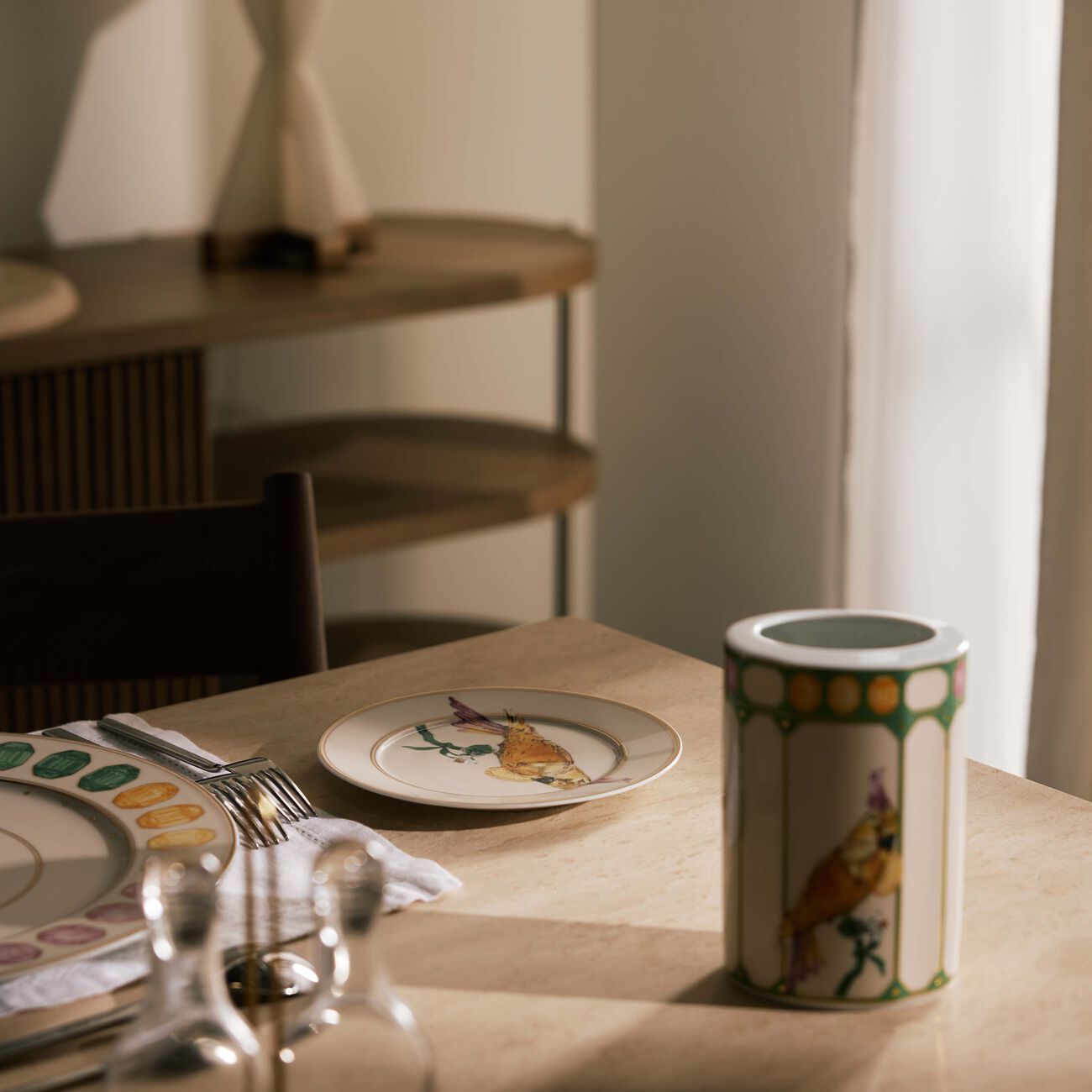 rosenthal idyllia bread   butter plate round cockatoo 18 cm