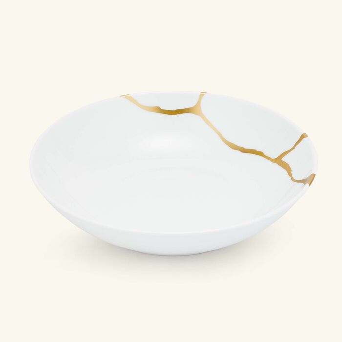 bernardaud kintsugi soup plate round white 19cm