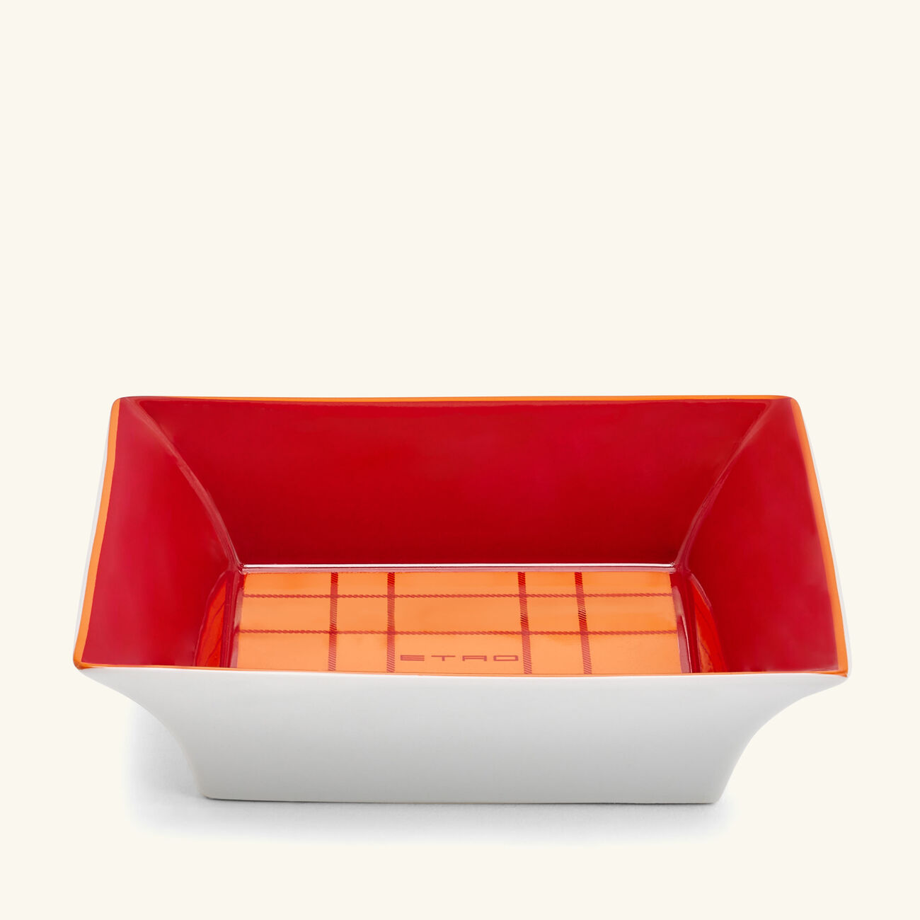etro tartan trinket tray square small red