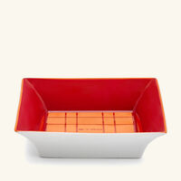 etro tartan trinket tray square small red