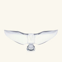 لاليك منحوتة على شكل بومة حظيرة صغيرة شفافة