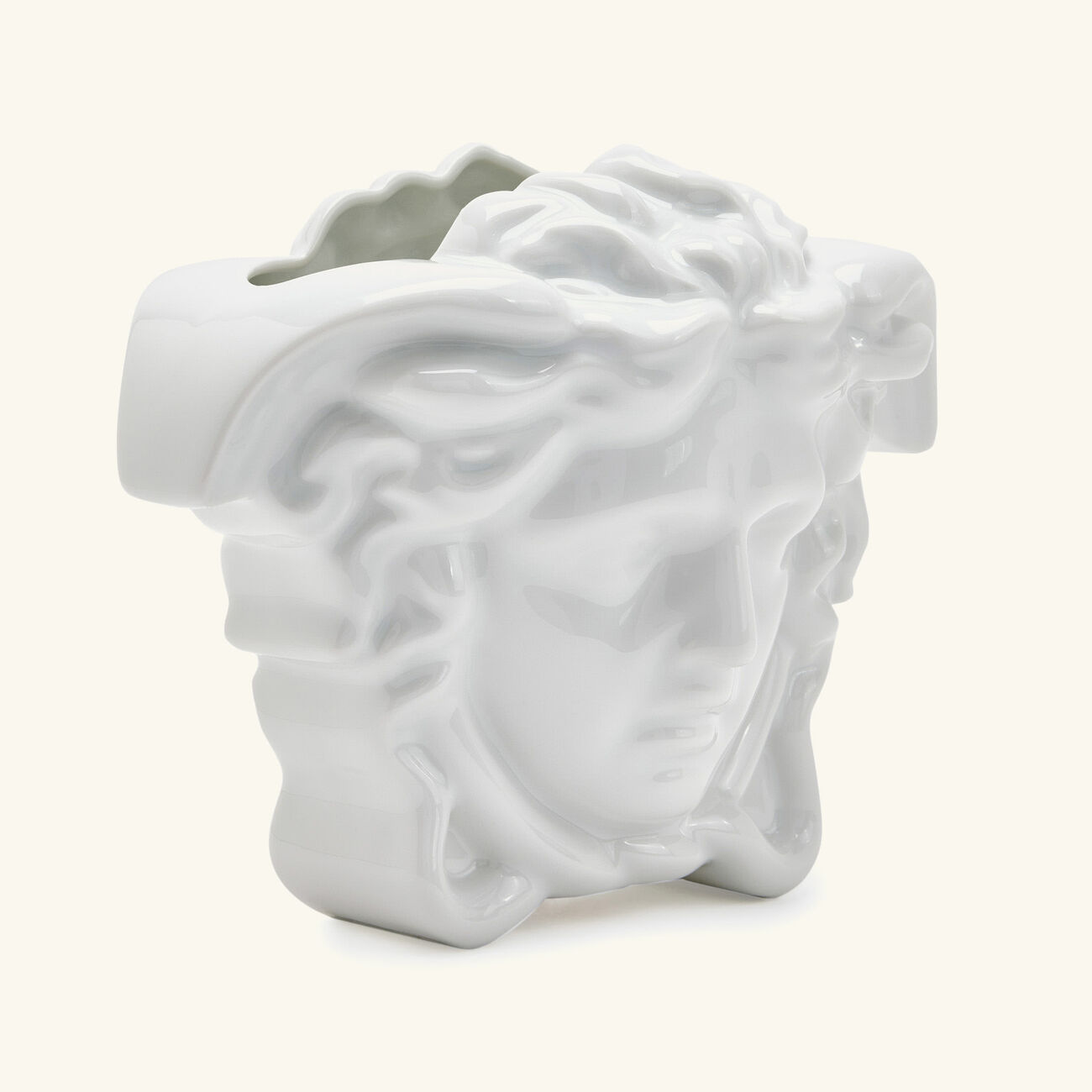versace medusa grande vase small white