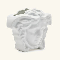 versace medusa grande vase small white