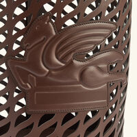 etro drill waste basket dark brown
