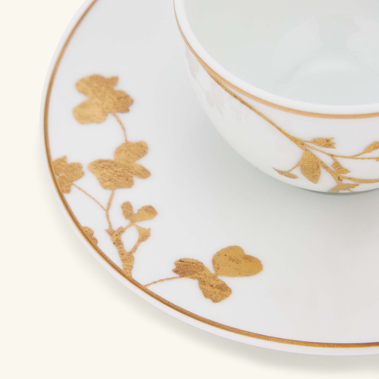 bernardaud v g tal or coffee cup   saucer gold set of 2