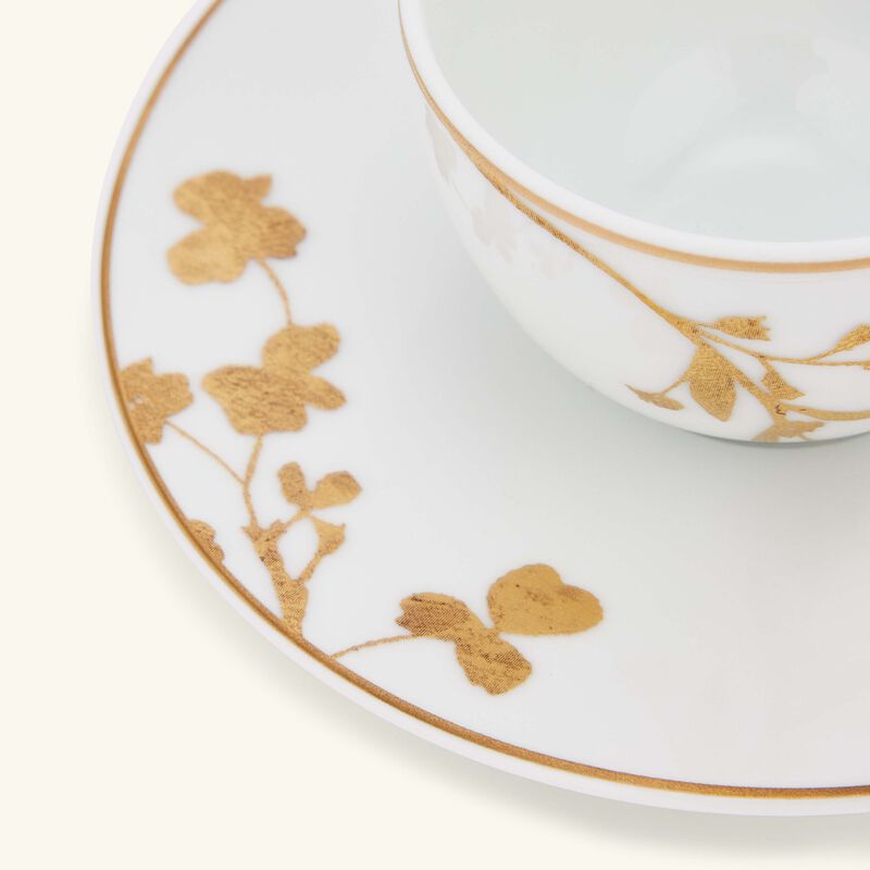 bernardaud v g tal or coffee cup   saucer gold set of 2