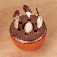Mood Roland-Garros Coffee Spoons Orange Set Of 6 christofle mood roland garros coffee spoons orange set of 6