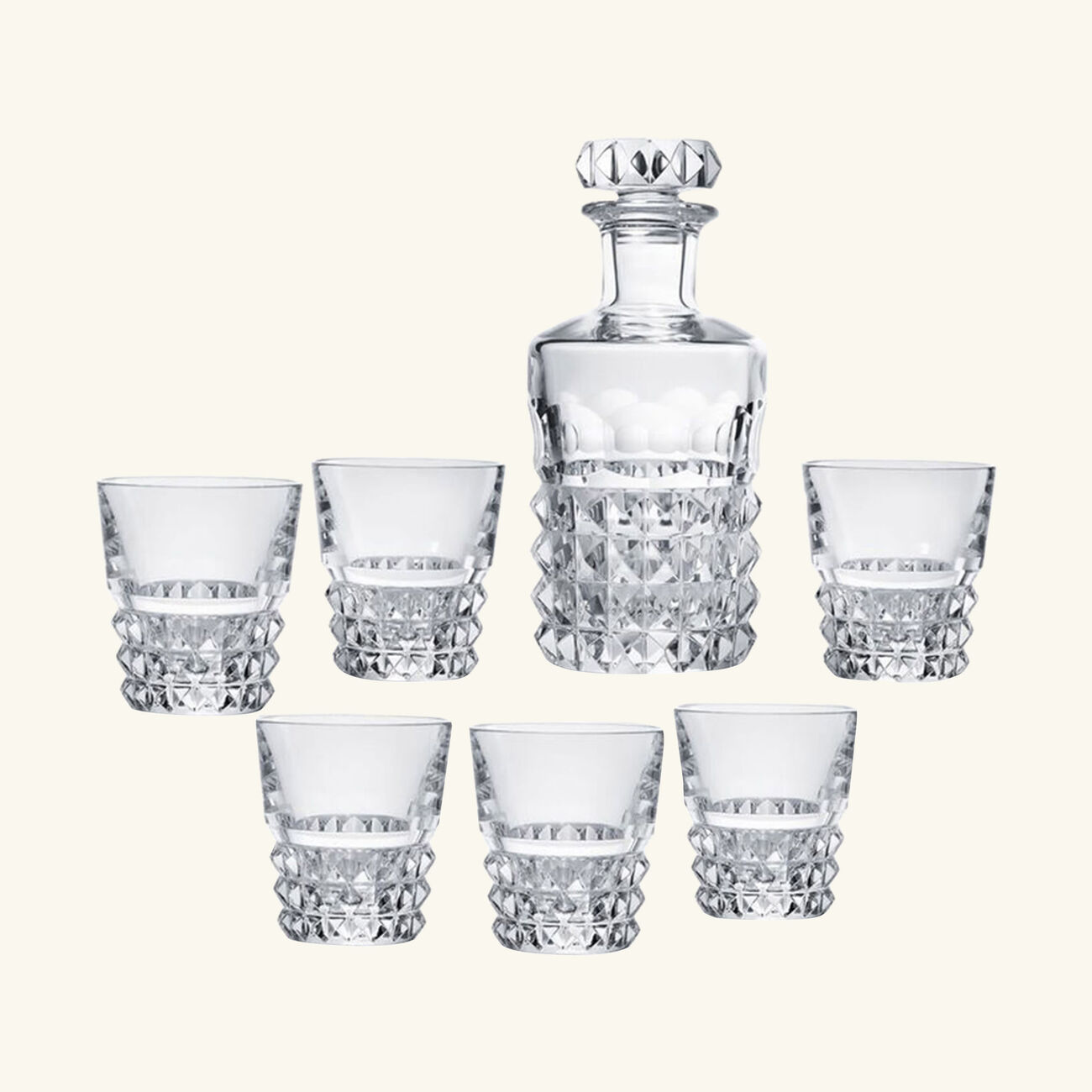 baccarat louxor bar set clear
