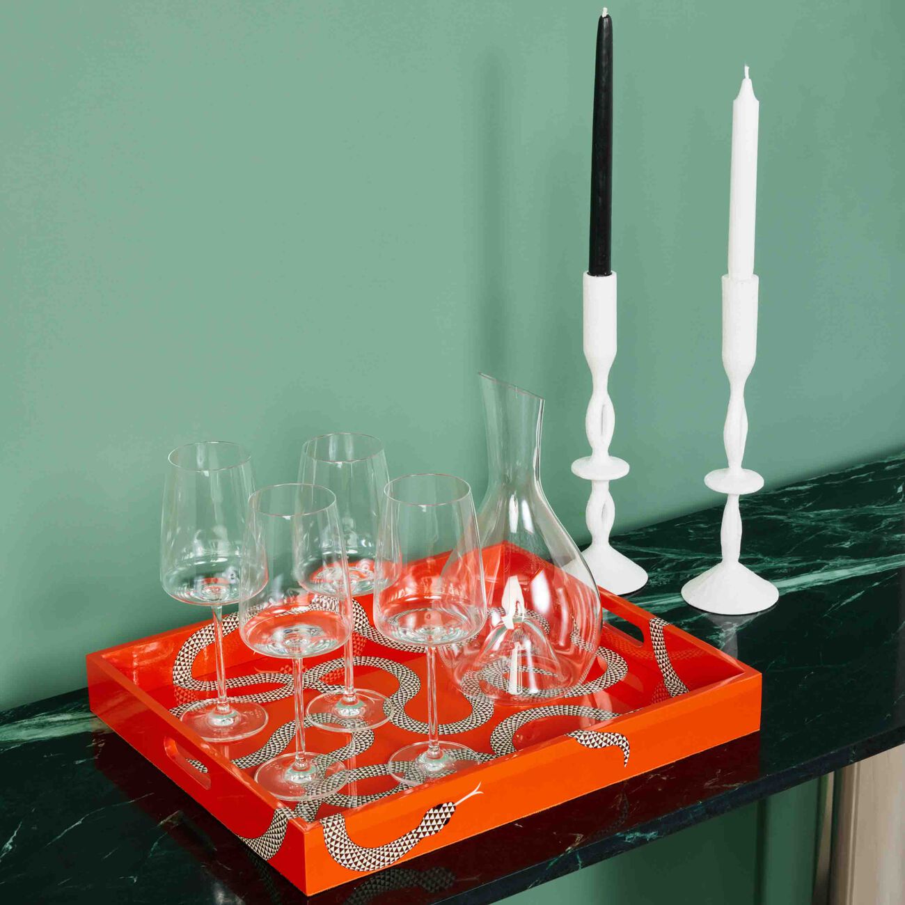 Eden Tray Rectangular Large Orange jonathan adler eden tray rectangular large orange