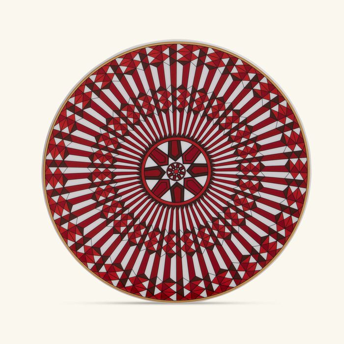 baccarat arcadia bread plate round red 16cm