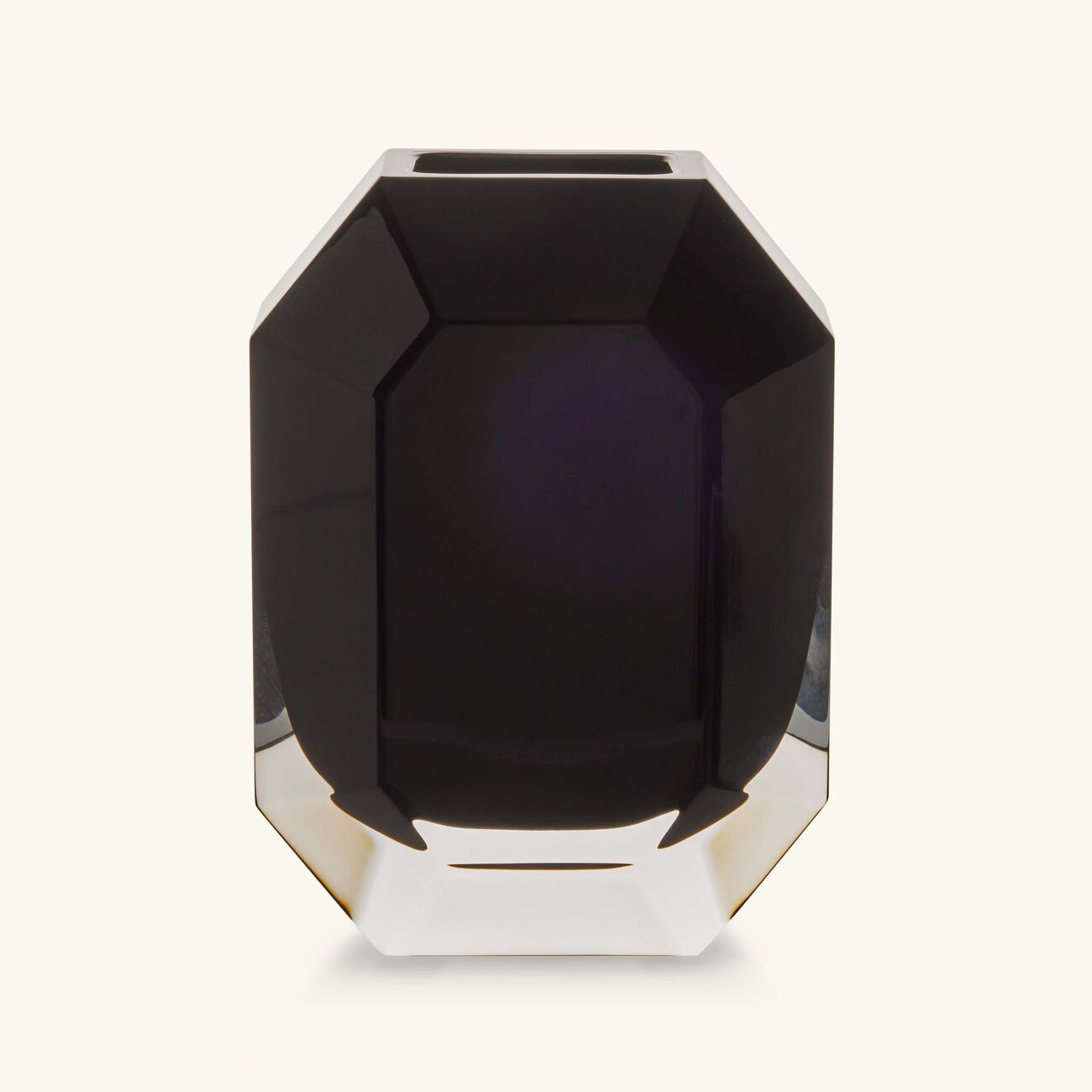 baccarat octogone bud vase small black