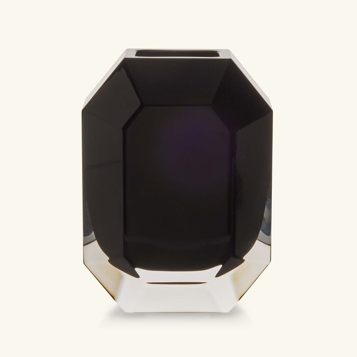 baccarat octogone bud vase small black