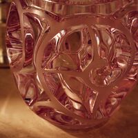 Tourbillons Vase Small Pink lalique tourbillons vase small pink