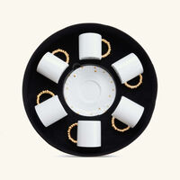 l objet haas mojave espresso cup   saucer white set of 6