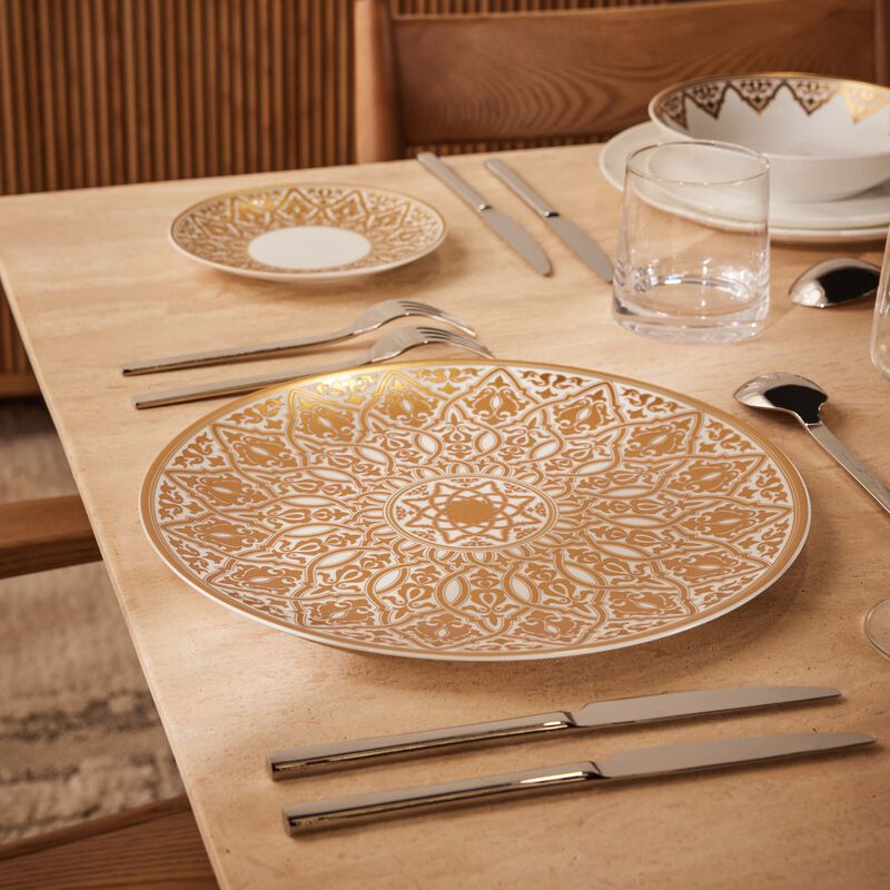 برناردو طبق الضيافة فينيس دائري باللون الذهبي 31 سم