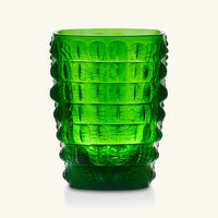 lalique croco vase small green
