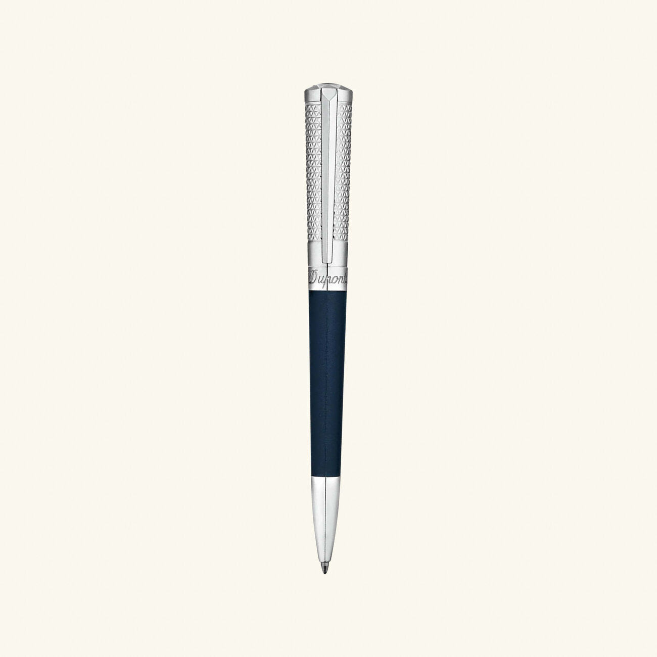 s t  dupont paris is renowned for luxury lighters  collectible pens  perfumes  and premium accessories  founded in 1872  s t  dupont blends innovation with timeless elegance  featuring the iconic diamond head pattern and exceptional french craftsmanship in every handcrafted piece قلم الحبر الجاف  بولبوينت  ليبرتي مطلي باللون الأزرق