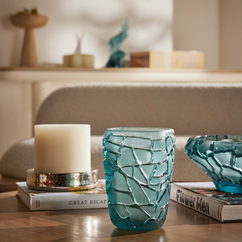 لاليك مزهرية تيرامينيرال ماجنيتود الدائرية الصغيرة باللون الأزرق