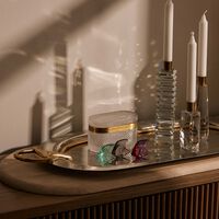 لاليك منحوتة على شكل سمكة صغيرة رمادية