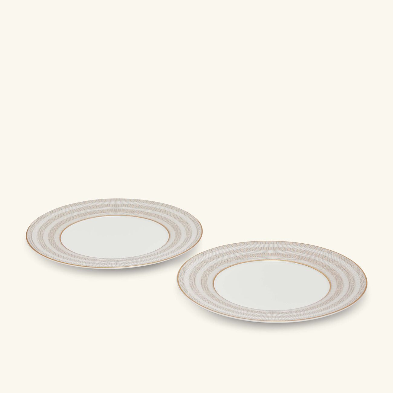 باكارا طبق للعشاء أركاديا بشكل دائري ولون ذهبي 27 سم   عدد 2